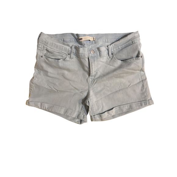 Levi's Pants - Levi's Denim Shorts Women 32 Light Blue Gray Good Cuffed Mid Rise 5-Pocket